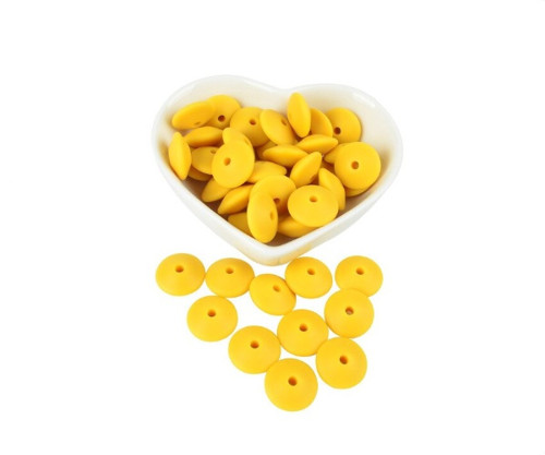 Silikonový MAXI DISK 15mm (4ks) - mustard — foto 1