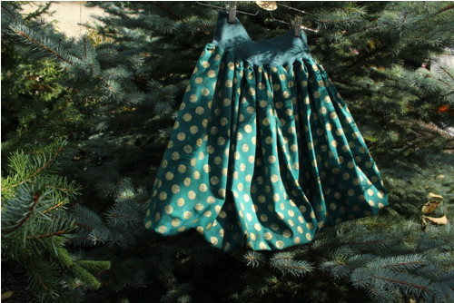Balonová sukně Grunge Petrol dots — foto 1