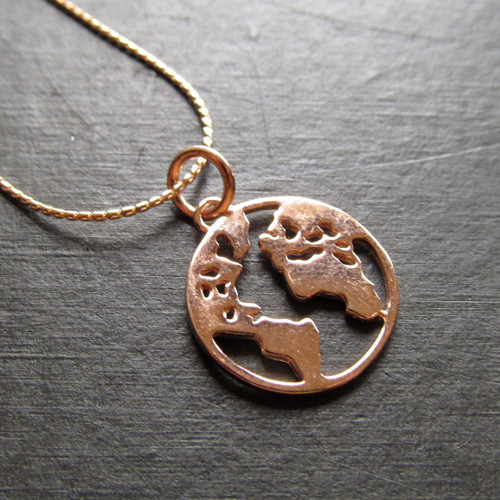 Náhrdelník řetízek rose gold pozl. planeta