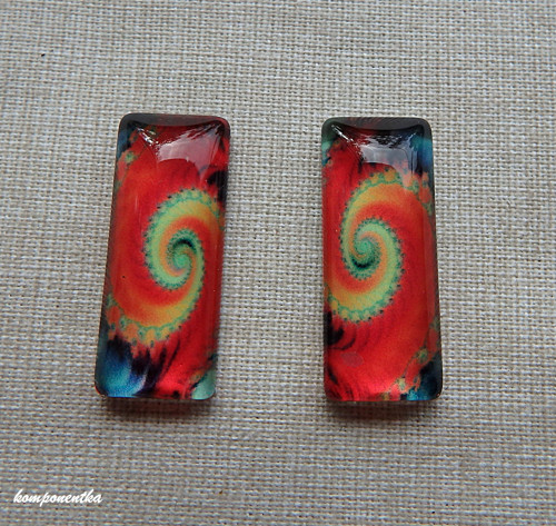 Kabošon obdélníkového tvaru 10x25mm 1kus