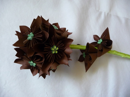 Kusudama větvička-hnědá