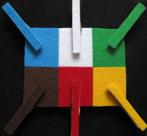 Montessori hra na poznavani barev