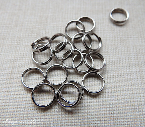 Dvojité spojovací kroužky 6mm 25kusů