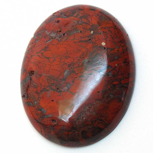 Kabošon chicken bloodstone ovál 40mm — foto 1