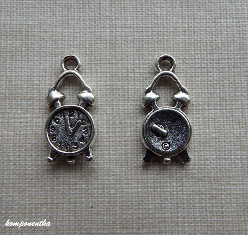 Kovový přívěsek budík 9x18mm 1kus