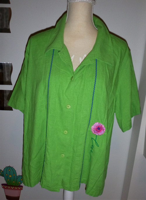 Košilová halena s orig.kytkou - vel.XXL-XXXL
