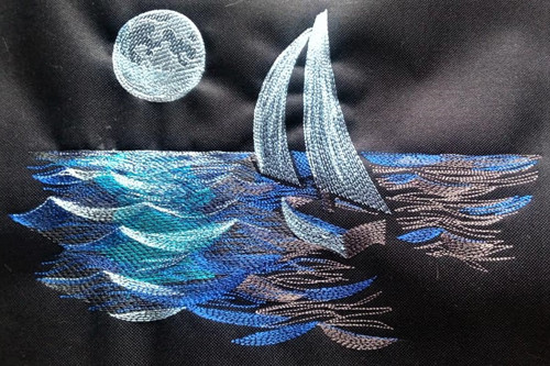 1242 - Moře - výšivka - panel 40 x 50 cm