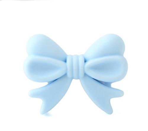 Silikonová mašle 25mm (1ks) - candy blue