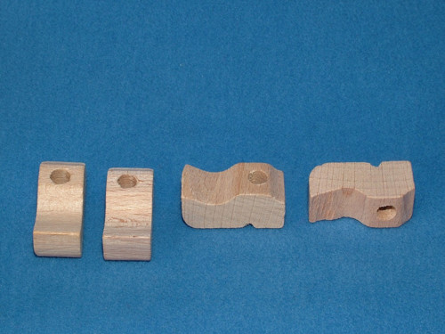 Dřevěné botičky délka 3,2 cm - 10 ks