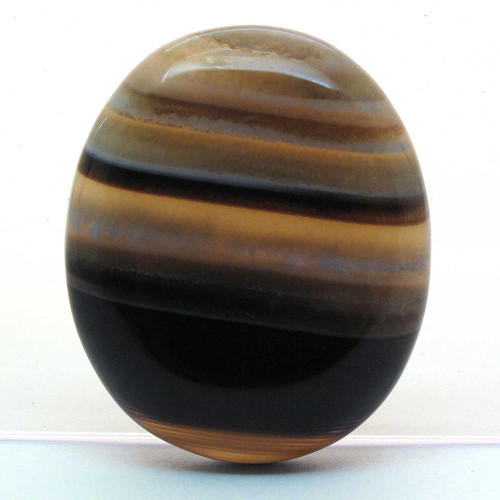 Kabošon hnědý onyx ovál 32mm