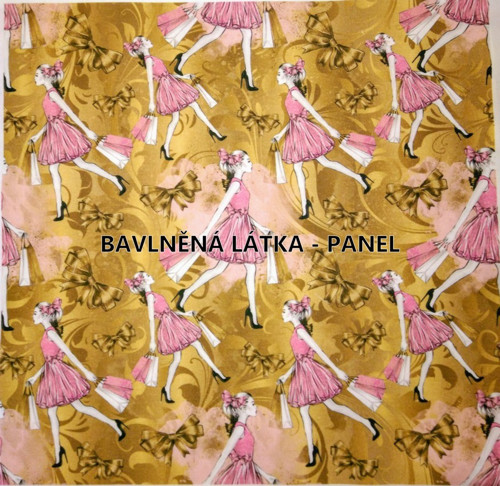 Bavlněná látka - panel 35 x 35 cm