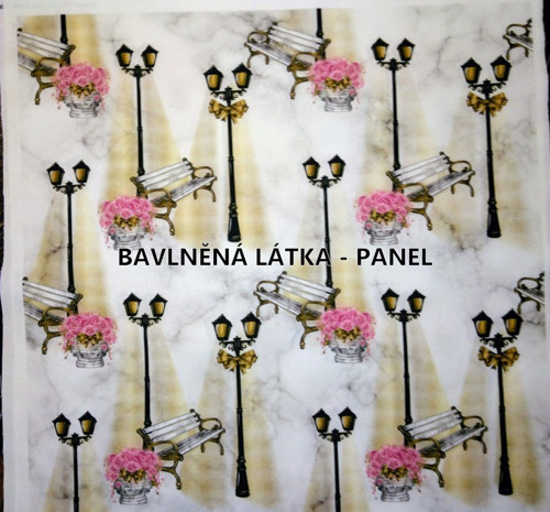 Bavlněná látka - panel 35 x 35 cm — foto 1