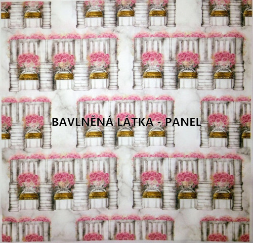 Bavlněná látka - panel 35 x 35 cm