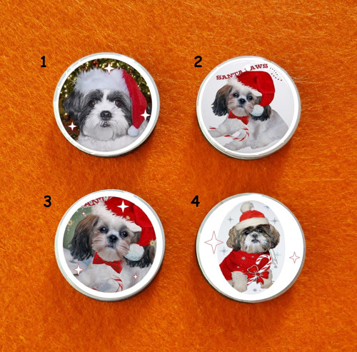 Shih-Tzu Vánoční Magnet Na Lednici