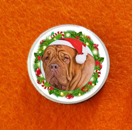Bordeauxská Doga Vánoční Magnet Na Lednici