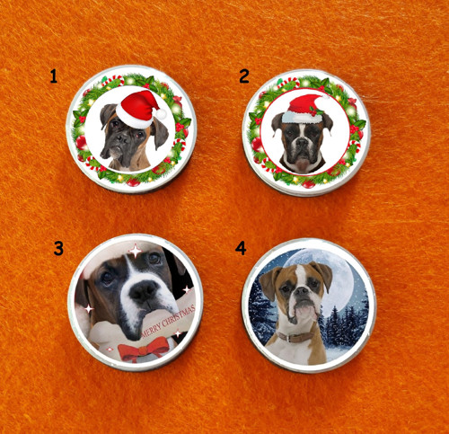 Boxer Vánoční Magnet Na Lednici
