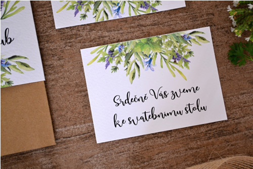 Svatební oznámení Herbs - white - pozvánka 1 — foto 1