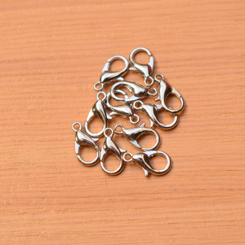 Karabinka - platina 12 mm - 10 kusů