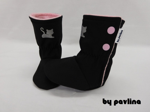 Softshellové válenky / capáčky - Kočička s růžovou — foto 1