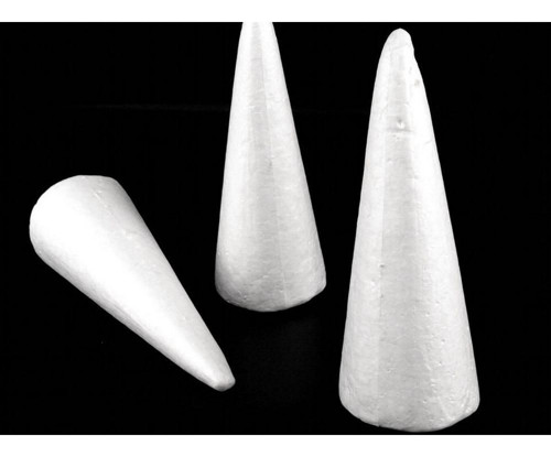 1ks Hite Kužel 9,5x24,5cm Polystyren, Vánoční