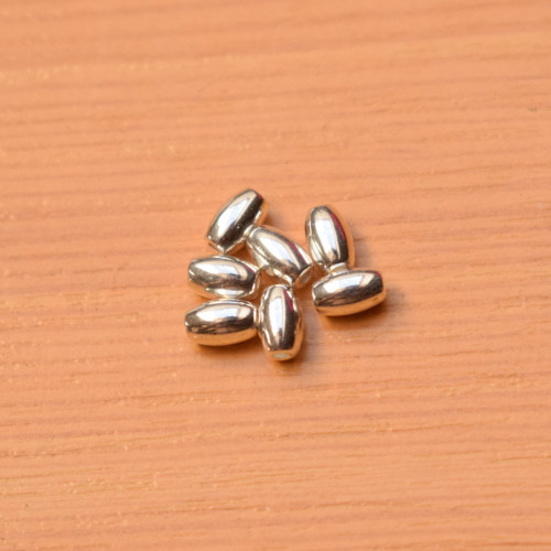 Oválek - stříbro - 6x4mm