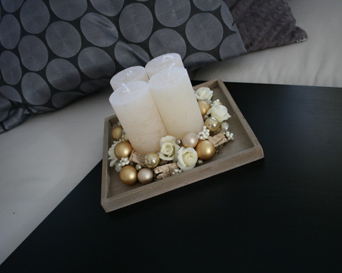 Adventní svícen krémový malý — foto 1