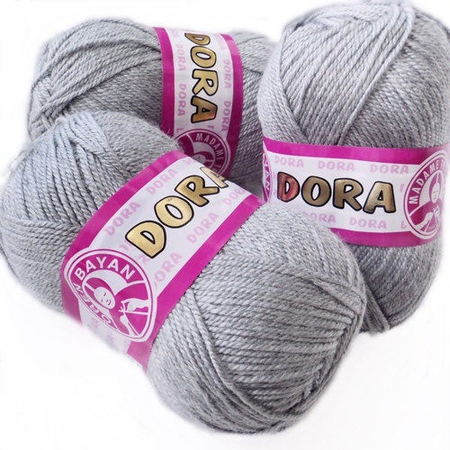 Příze DORA světle šedá č. 007 klubko 100g