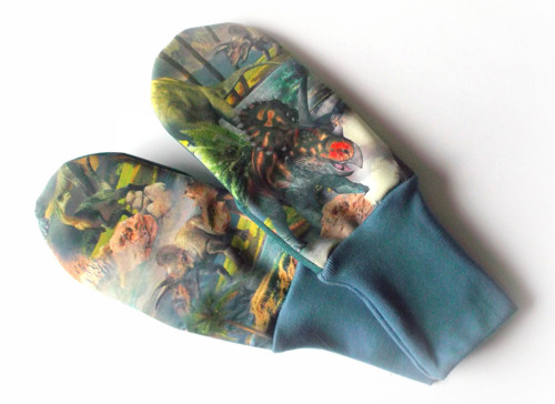 Softshellové rukavice - dinosauři — foto 1