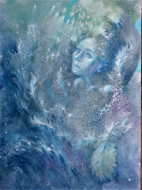 V hlubině - akryl, plátno 65x90 cm