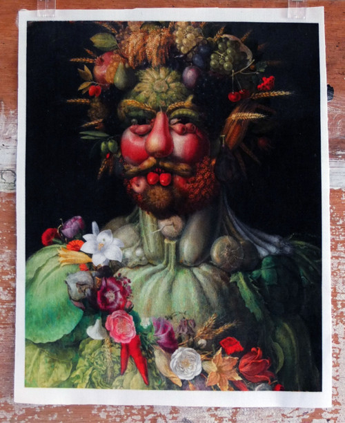 Látkový panel Vertumnus (Arcimboldo) 20 cm x 16 cm — foto 1