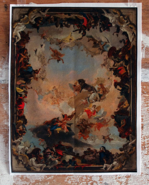 Látkový panel Alegorie (G. Teipolo) 20 cm x 15 cm