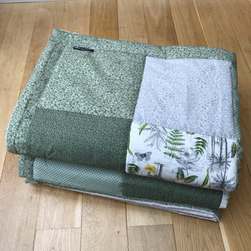 Green and butterly XL - patchworková deka — foto 1