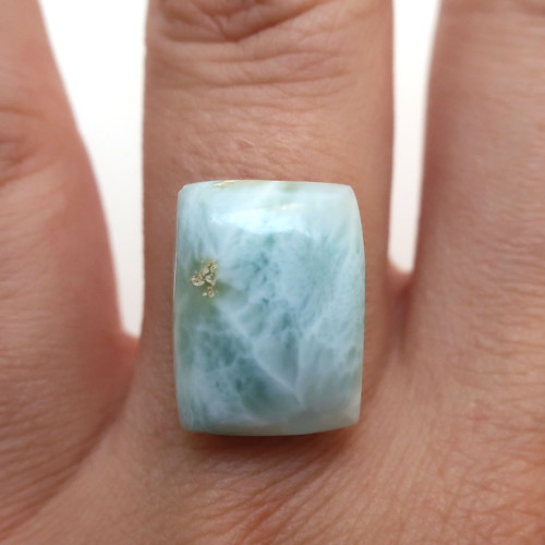 Kabošon výběrový larimar obdelník 15,9mm