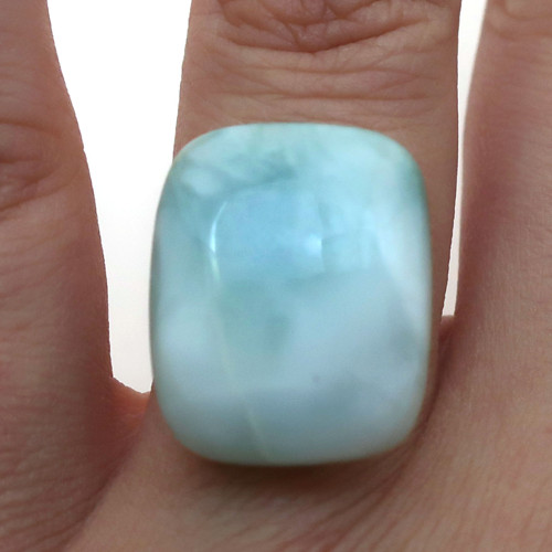 Kabošon výběrový larimar obdelník 19,9mm