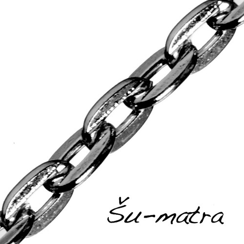 Řetízek gunmetal, 3,5x5,5 mm