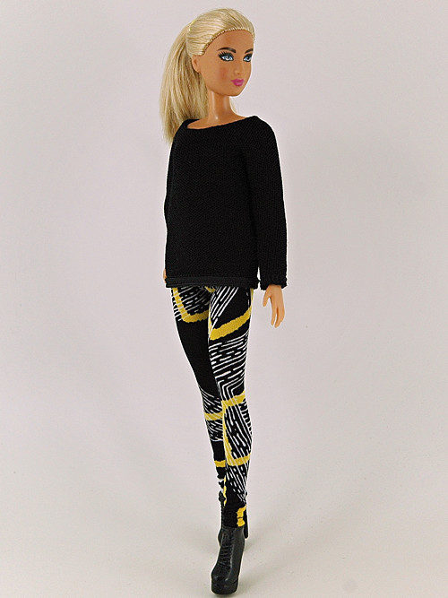 Barbie - Legíny černožluté — foto 1