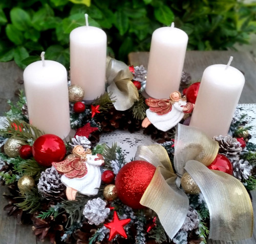 Adventní veneček s andělkami — foto 1