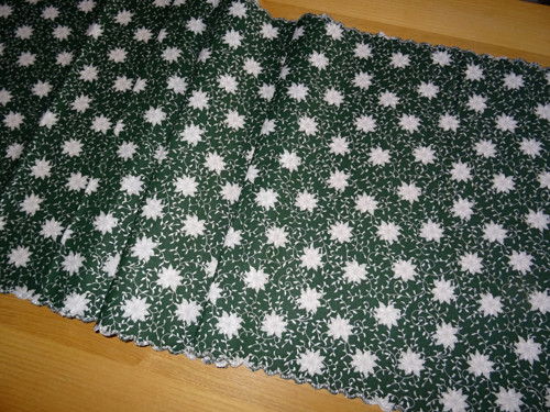 Vánoční běhoun-zeleno bílý 40/144