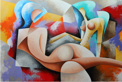 "Ženy v sauně" 150x100 cm originál