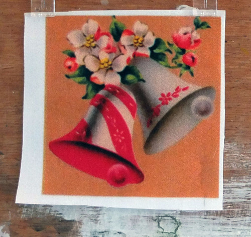 Látkový panel Vánoční 8 7,5 cm x 7,5 cm