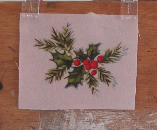 Látkový panel Vánoční 10 5,5 cm x 7 cm