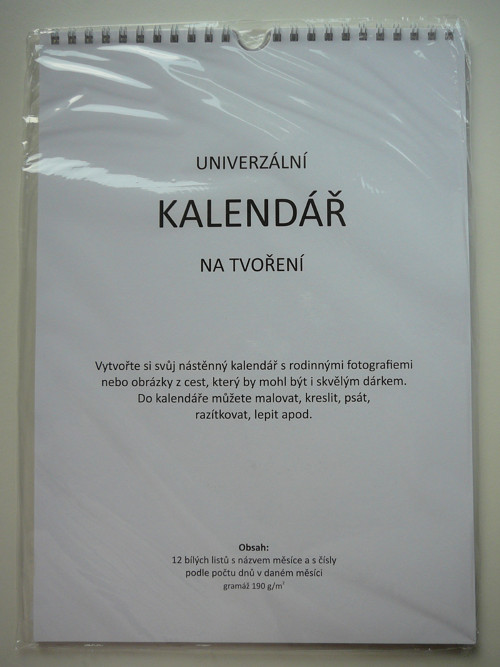 Nástěnný kalendář 21 x 29,7 cm