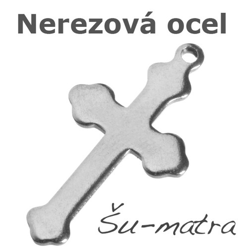 Přívěsek z nerez oceli, 18x11 mm (4 ks)