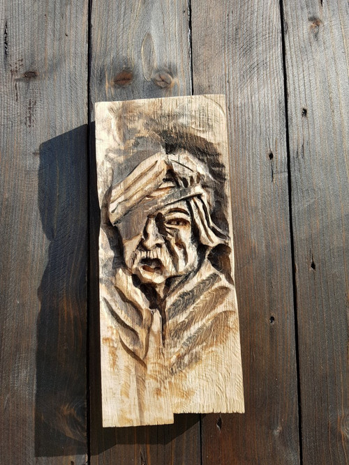 SKLADEM, Jan Žižka v dubu, or. Dlabal