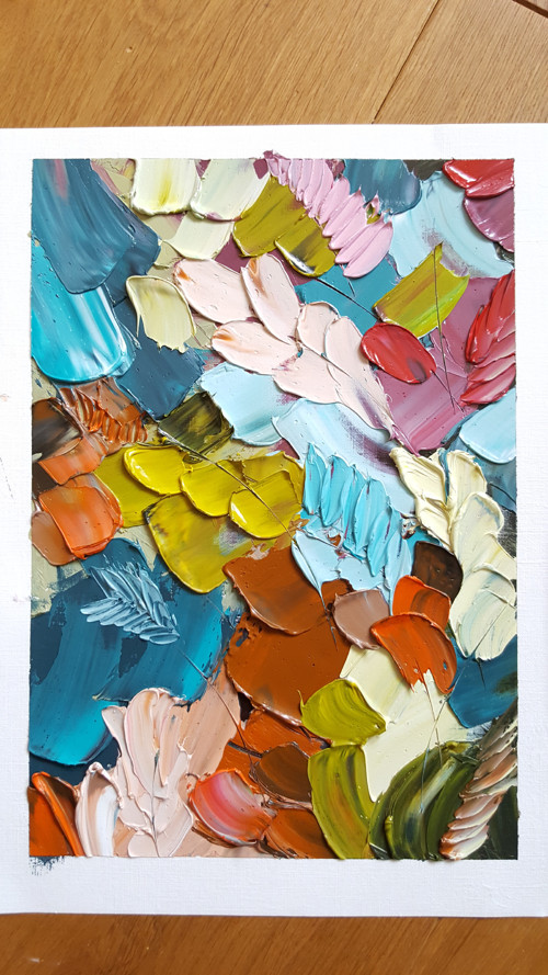 "Fall in love" impasto olej — foto 1
