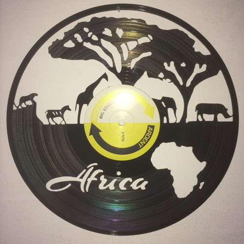 Afrika motiv z gramodesky