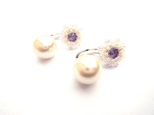Záušnice "Lilac pearl" — foto 1