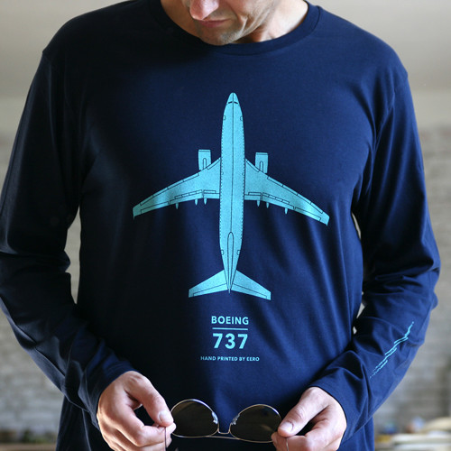 Boeing 737-800 triko s letadlem / dlouhý rukáv