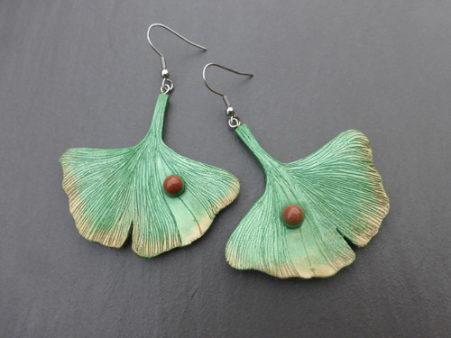 Náušnice Ginkgo — foto 1