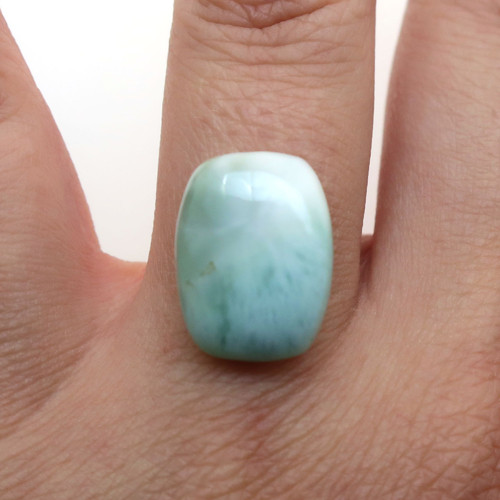 Kabošon výběrový larimar obdelník 16,2mm
